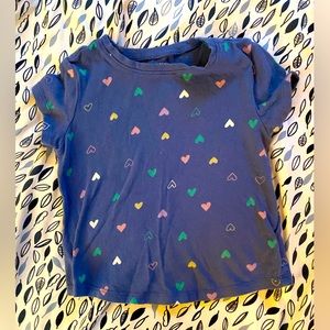 Multicolored Heart Toddler Tee Shirt 3T Old Navy